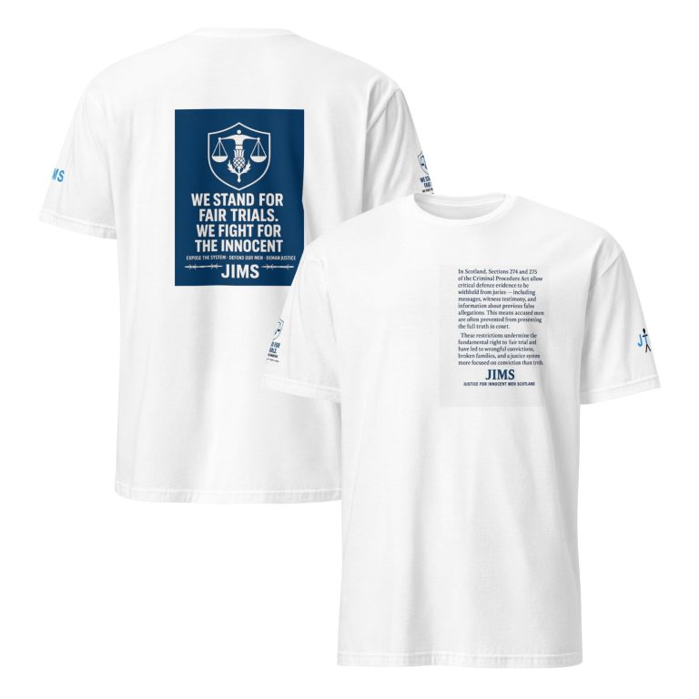 White t-shirt with text on the front and back